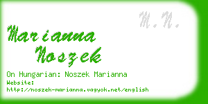 marianna noszek business card